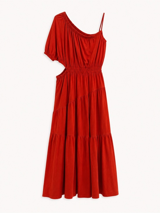 Cuyana Dresses & Skirts - Cuyana Rust One-Shoulder Cutout Maxi Dress
